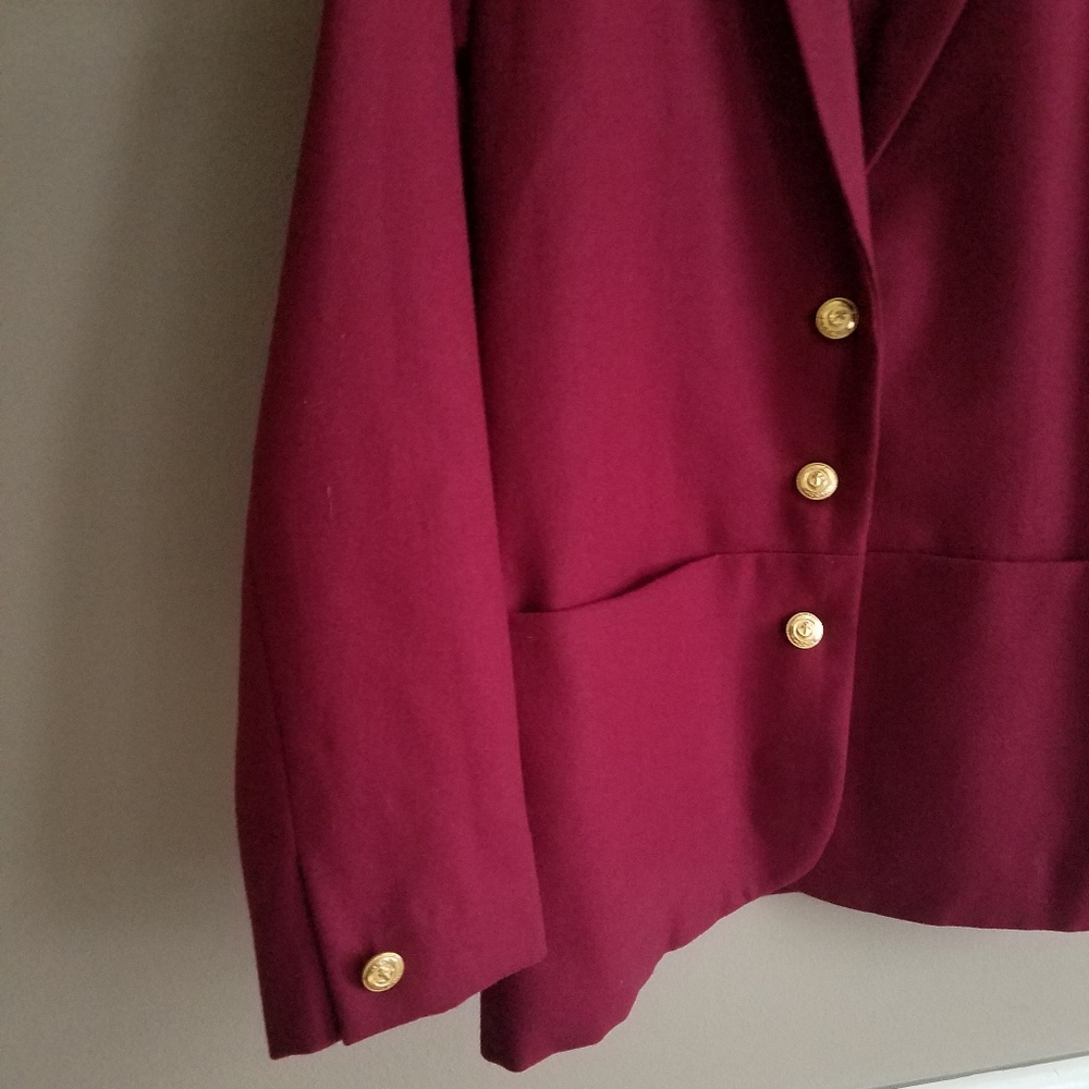 Classic Pendleton Red 3 Button Blazer - Size 8-10 - image 5